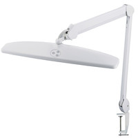 Lampe de travail LED professionnelle à intensité variable pour salon de manucure, avec bras articulé flexible à 360 degrés, fixation sur bureau et interrupteur tactile