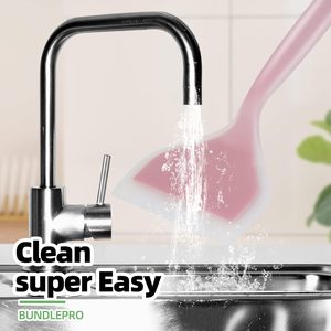 <span class=keywords><strong>Spatule</strong></span> <span class=keywords><strong>de</strong></span> cuisine en silicone et plastique, antiadhésive et résistante à la chaleur, pour poisson, crêpes, œufs, tamales et pizza - Product Image 6