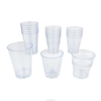 Gobelet jetable moderne en PP transparent de qualité alimentaire 288 ml (10 oz) pour boissons froides et jus, léger, empilable, avec logo personnalisé