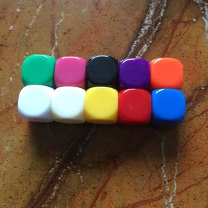 <span class=keywords><strong>Dés</strong></span> de jeu transparents à faces plates de 16 mm, couleur unie, bords arrondis, surface brillante, plusieurs couleurs, pour jeux de table - Product Image 5