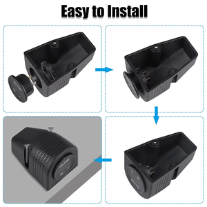 Probador de voltaje Digital a prueba de agua de 12V/24V CC, tipo de tienda, Panel redondo, pantalla LED, medidor de voltaje para coche - Product Image 2