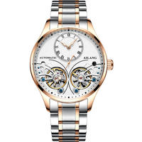 AILANG Montre mécanique automatique en acier inoxydable de haute qualité pour homme, 41 mm, aiguilles, résistante à l'eau 30M, tendance, livraison directe