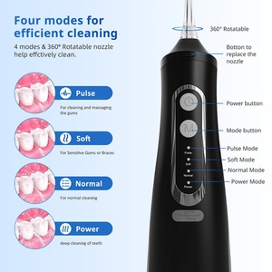 เครื่องทำความสะอาดช่องปาก 4 โหมด ราคาส่งถูก กันน้ำ IPX7 อุปกรณ์ทำความสะอาดฟัน สำหรับใช้ที่บ้านและพกพา ใช้แทนไหมขัดฟัน - Product Image 5