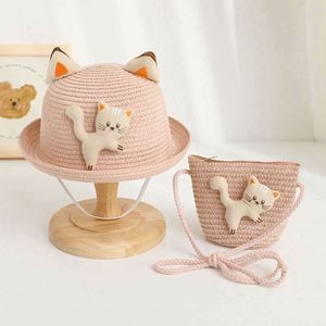 Wholesale Children's Paper Bucket Sun <b>Hat</b> Boys and Girls Summer Travel Ski Casual <b>Bag</b> Set - Product Image 5