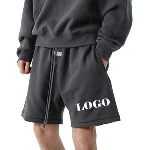 Shorts de sport pour hommes populaires, longueur genou, logo personnalisé, coton French Terry réfléchissant, shorts hip-hop pour hommes - Product Image 1