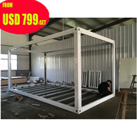 Bungalow préfabriqué à structure en acier bon marché immeuble d'appartements maisons préfabriquées maison préfabriquée cadre de conteneur d'expédition 20 pieds
