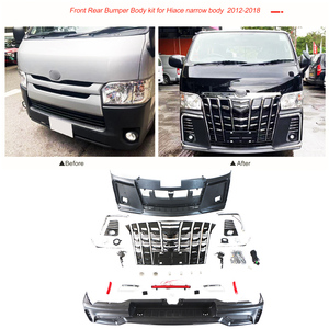 Nouveaux pare-chocs avant et arrière pour Hiace 200 Series 2012-2018, carrosserie étroite, plastique PP avec crochet de remorquage - Product Image 4