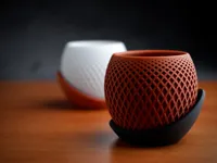 Pot de fleurs imprimé en 3D personnalisé avec soucoupe, pot décoratif moderne pour plantes d'intérieur, pot à fleurs en PLA pour la décoration de la maison et du bureau