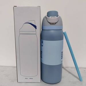 Bouteille d'eau isotherme réutilisable à double paroi en acier inoxydable à large ouverture 24/32 oz pour la salle de sport, le sport et le vélo - Product Image 2