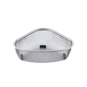 Cesta de drenaje de acero inoxidable, fregadero de utensilios de cocina para el hogar, cesta de almacenamiento de metal no perforada - Product Image 2