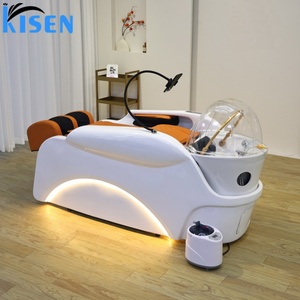 Fauteuil de massage et lit de lavage capillaire Kisen de luxe moderne pour salon de coiffure, avec circulation d'eau, vente en gros directe usine - Product Image 2