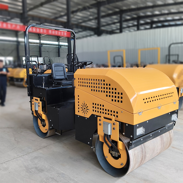 Mall Path Focus Vibratory Double Drum Road Roller 3 Ton Walking Behind with Fully Hydraulic System Motor Pump for Easy Movement