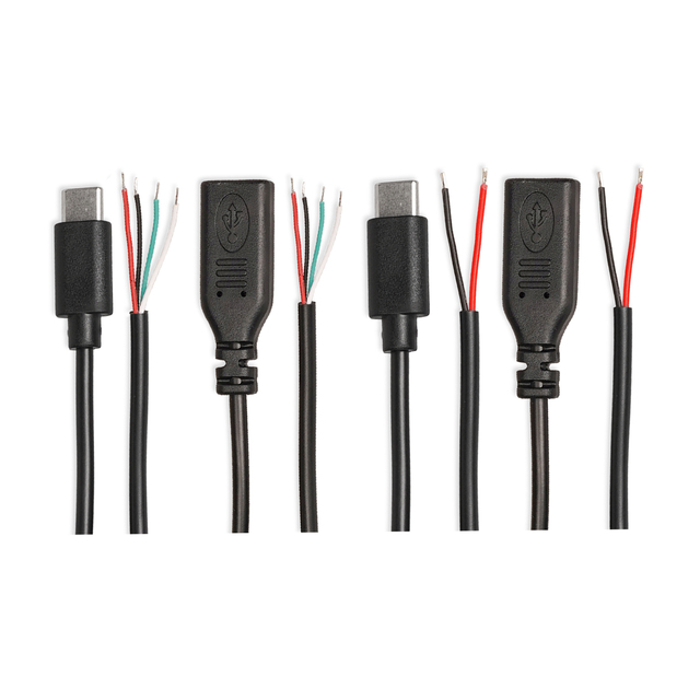Custom Length Male Female 2/4 Cores Type-C Extension Cable with 5A Fast Charging for IOS and Camera Use