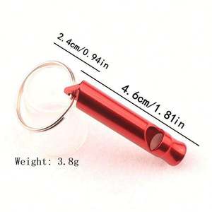 Silbato de Emergencia para Supervivencia con Llavero - Silbato de Aluminio Fuerte para Campismo y Senderismo al Aire Libre, Equipo de Seguridad - Product Image 3