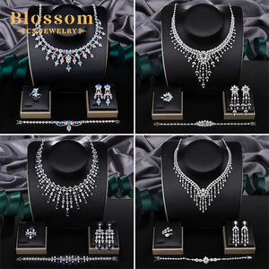 Joyería Blossom CS, Juego de Joyería de Plata de Ley 925 de Alta Calidad con Borlas de Lujo para Fiestas y Bodas, con Circonita Cúbica para Mujer - Product Image 2