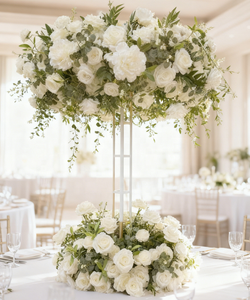 Vente flash - <span class=keywords><strong>Centre</strong></span> <span class=keywords><strong>de</strong></span> <span class=keywords><strong>table</strong></span> floral en soie rouge pour mariage, grande boule <span class=keywords><strong>de</strong></span> fleurs artificielles pour la décoration <span class=keywords><strong>de</strong></span> fête et d'événements - Product Image 1