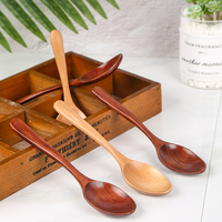 Cuillère en bambou de 7 pouces, design classique et simple, écologique, à manche court, pour la cuisine, la restauration et les services de traiteur