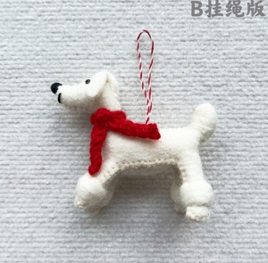 Feutre de mouton fait à la main fini Cocker Spaniel caniche pendentif pendentif porte-clés sac suspendu chien mignon - Product Image 6