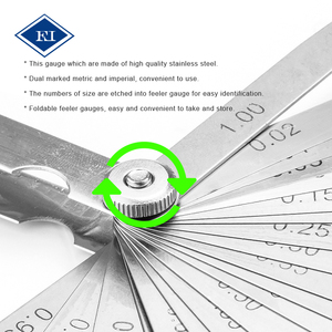 0.02-1.00mm Straight Blades Stainless Steel Blade <strong>Feeler</strong> <strong>Gauge</strong> Tape Set Gap Measuring Tool - Product Image 4