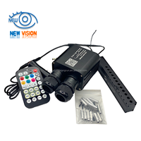 Kit de plafonnier LED RVBW à double port 20W avec fibres optiques pour effet ciel étoilé pour voiture / home cinéma