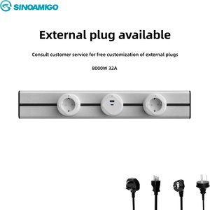 SINOAMIGO UKCA CE 8000W 32A Enchufes y Tomas de Corriente Eléctricas para Reino Unido/UE, Riel de Alimentación Extensible, Toma de Corriente Colgante - Product Image 2