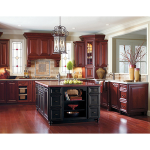 Nhà Sản Xuất Đồ Nội Thất Phật Sơn Tủ Phong Cách Châu Âu Đặt Tủ Bếp Gỗ Gụ Lắp Ráp Sẵn Với Các Thiết Bị Gia Dụng - Product Image 3