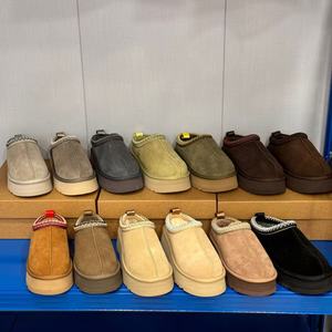 Chaussures d'hiver et d'automne pour femmes, à semelle épaisse, en laine matelassée, chaudes, décontractées, de créateur, une pièce, pour l'extérieur, avec doublure en peluche, en coton. - Product Image 3
