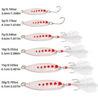 Leurre de pêche en métal à écailles de poisson, séquin, hameçon simple, rainure pour le sang, plume, hameçon triple, appât vivant