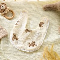 Bavoir pour bébé 100% coton avec fermeture à bouton, serviette antidérapante pour enfants, bavoirs imperméables pour bébé