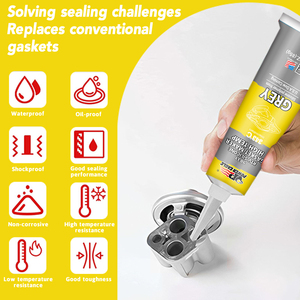 Mastic silicone RTV gris 999 de 85g en gros, résistant à la chaleur 343°C, anti-huile, pour réparation de fuites de moteur automobile - Product Image 3