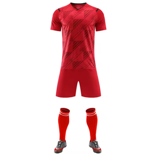 Seragam Sepak Bola Pendek Merah Retro Berkualitas Tinggi 2025, Nyaman, Bernapas, Cepat Kering, Ukuran Besar, Cetak Transfer Panas - Product Image 3