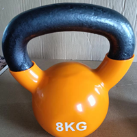 Usine en gros vinyle trempage fonte Kettlebell équipement de gymnastique 2kg/4kg/6kg/8kg/10kg/12kg bouilloire cloche