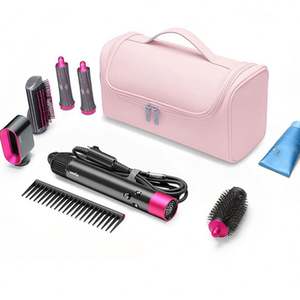 Support mural multifonctionnel en PU pour sèche-cheveux et accessoires, idéal pour les brosses à cheveux bouclés - Product Image 4