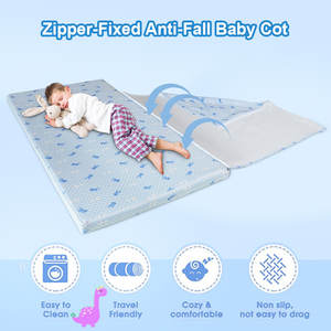 Alas Kasur Bayi, Kasur Busa Memori Gel Nyaman Dua Sisi dengan Penutup Poliester Lembut yang Dapat Dilepas, Anti Tendang - Product Image 4