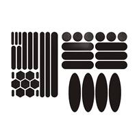 Ruban de sécurité réfléchissant noir super visible, autocollants décoratifs universels, étiquettes pour dissimuler les rayures sur les casques et carrosseries de voitures et de motos