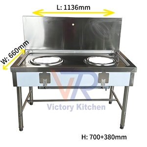 Victory เตาสเตนเลส2หัว kwali หม้อหุงข้าวรุ่น VCT ใช้แก๊สสำหรับอุปกรณ์ครัว - Product Image 5