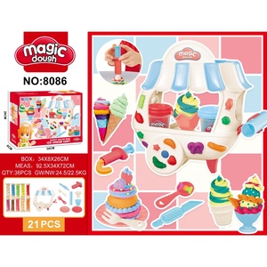 Mới phát hành trẻ em màu sắc tự làm chơi bột & Slime thiết lập không độc hại plasticine đồ chơi với Ice Cream Maker khuôn giả vờ chơi - Product Image 3