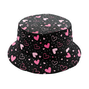 Saint Valentin Coeurs Forme Seau Chapeau pour Femmes Hommes Costume Accessoire Romantique Couple En Plein Air Voyage Pêcheur Cap Soleil Chapeau - Product Image 5