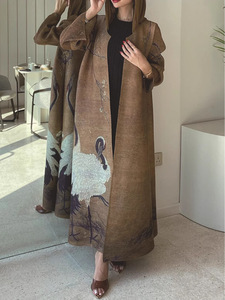 Abrigo Plisado con Estampado Paisajístico, Cárdigan Maxi Plisado Abierto por Delante para Mujer, Ligero y Elegante, Ropa de Abrigo Otoñal para Vacaciones 2026 - Product Image 2