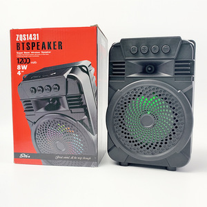 Redwingy ลำโพง ZQS1431 4นิ้วดีไซน์กล่องลำโพง8W 1200mAh DJ สตูดิโอมีไฟหลากสี USB BT ลำโพงปาร์ตี้สไตล์ใหม่ - Product Image 2