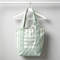 Sac fourre-tout en toile de coton brodé violet, réutilisable et écologique, avec fermeture éclair, disponible en échantillon, OEM ODM NOUVEAU