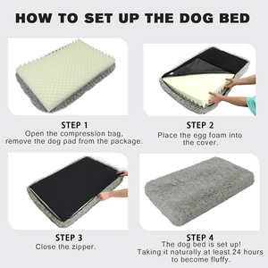 Cama para Mascotas de Lujo Suave y Acogedora, Rectangular, de Fibra Sólida, Anti-Ansiedad, Cómoda y Relajante para Perros y Gatos - Product Image 5