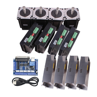 Kit de moteur pas à pas nema 34, 4 axes, mocn, 12nm, avec pilote de panneau de dérivation Mach3 et alimentation électrique DM860D