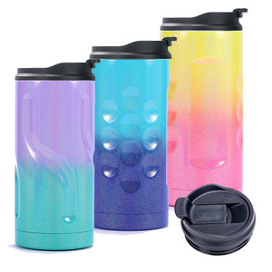 Double Wall Vacuum Insulated Stainless Steel Tumbler Handle Lid Sports Style Slim Beer Cooler 24-36 Hours Thermal Insulation - Product Image 1