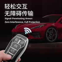 Coque de clé de voiture en TPU à couverture intégrale compatible avec Ford Focus Mustang Mondeo, étui pour télécommande intelligente