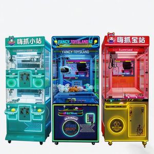 Machine à griffes en métal blanc personnalisée, unité de jeu d'arcade avec boîte à monnaie et billets, logo anglais prêt à l'emploi - Product Image 3