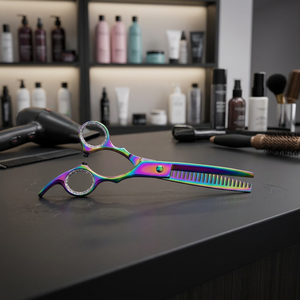 Ciseaux professionnels pour la parrure des cheveux ASAP, 6,0 pouces, acier inoxydable japonais 6CR13, pour droitiers, manche long, 26 dents, pour barbier - Product Image 2