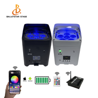 RGBWA + UV inalámbrico DMX con pilas LED Par Can 6x18W foco para fiestas de boda efecto de haz de hielo seco