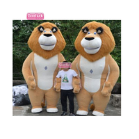 Offre Spéciale grand géant 2m/2.6m/3m/3.5m gonflable Lion roi mascotte Costume adulte marche Style Animal en peluche Costume