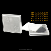 Boîte de rangement carrée avec coussinets intérieurs réglables de 16 à 40 mm de diamètre, en plastique NGC, pour capsules de pièces de monnaie en acrylique, pour collection.